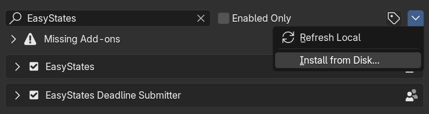 Installing Addon