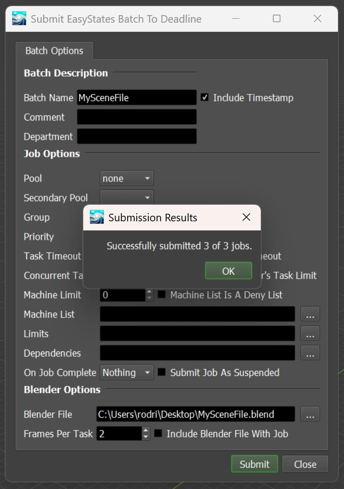 Jobs Submitted
