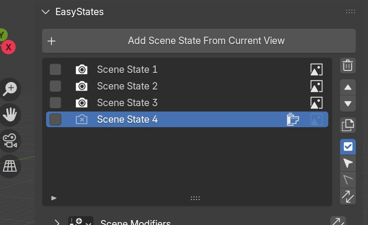 Scene States to Render