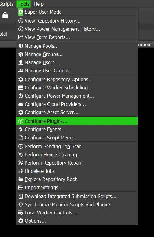 Tools Menu
